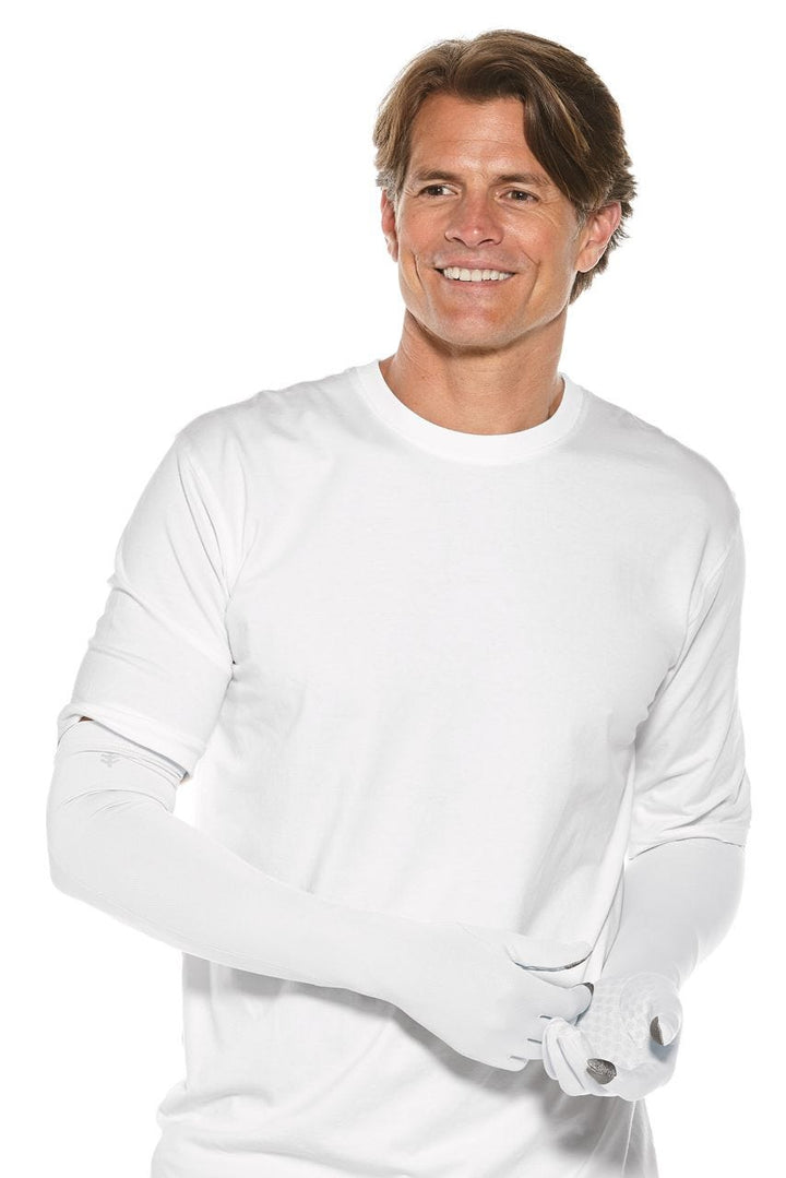 Long Full Finger UV Sun Gloves | White position-3
