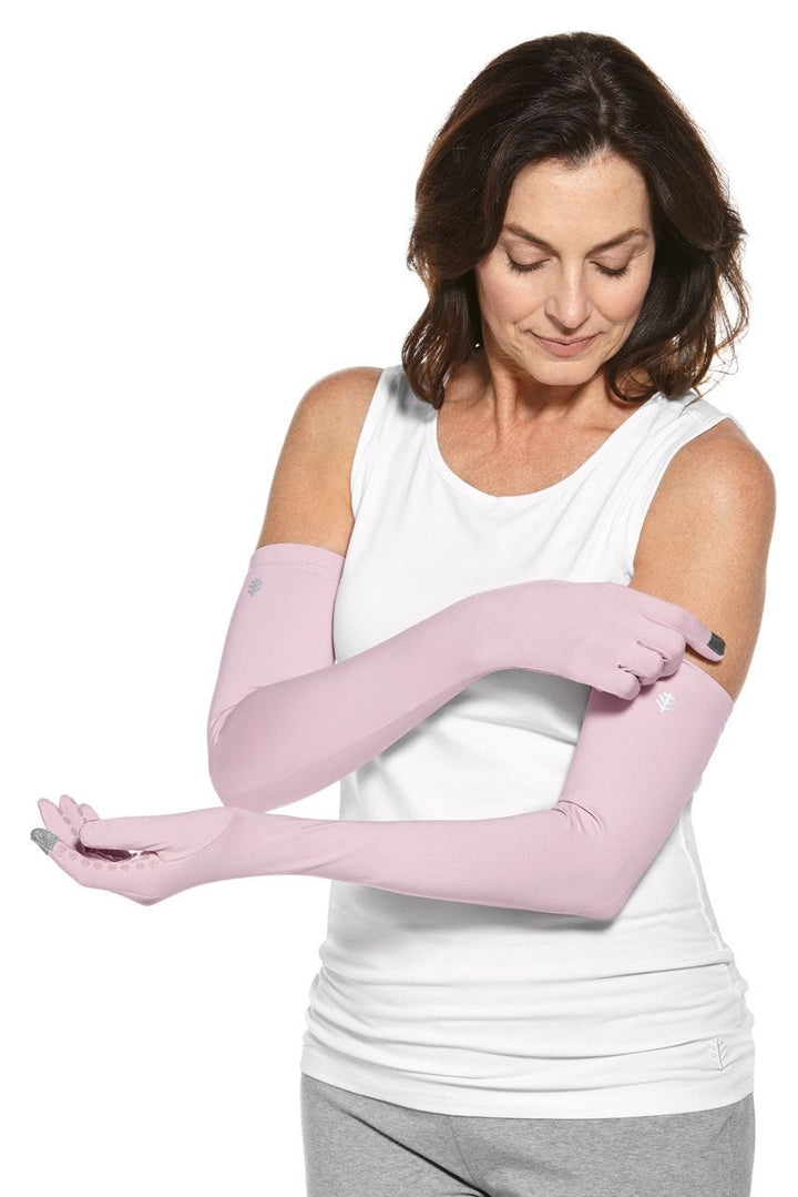 Long Full Finger UV Sun Gloves | Dusty Mauve position-2