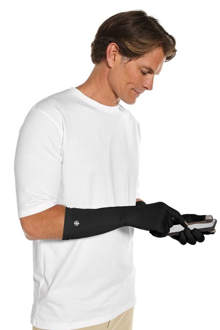 Mid-Length UV Sun Glove with Touchscreen Tips | Black position-3