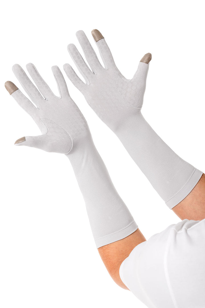 Mid-Length UV Sun Glove with Touchscreen Tips | Sleek Grey position-3