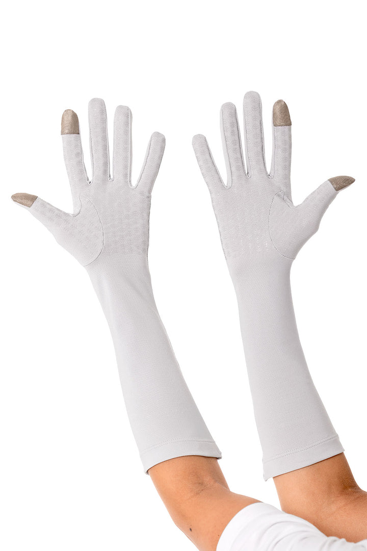 Mid-Length UV Sun Glove with Touchscreen Tips | Sleek Grey position-5