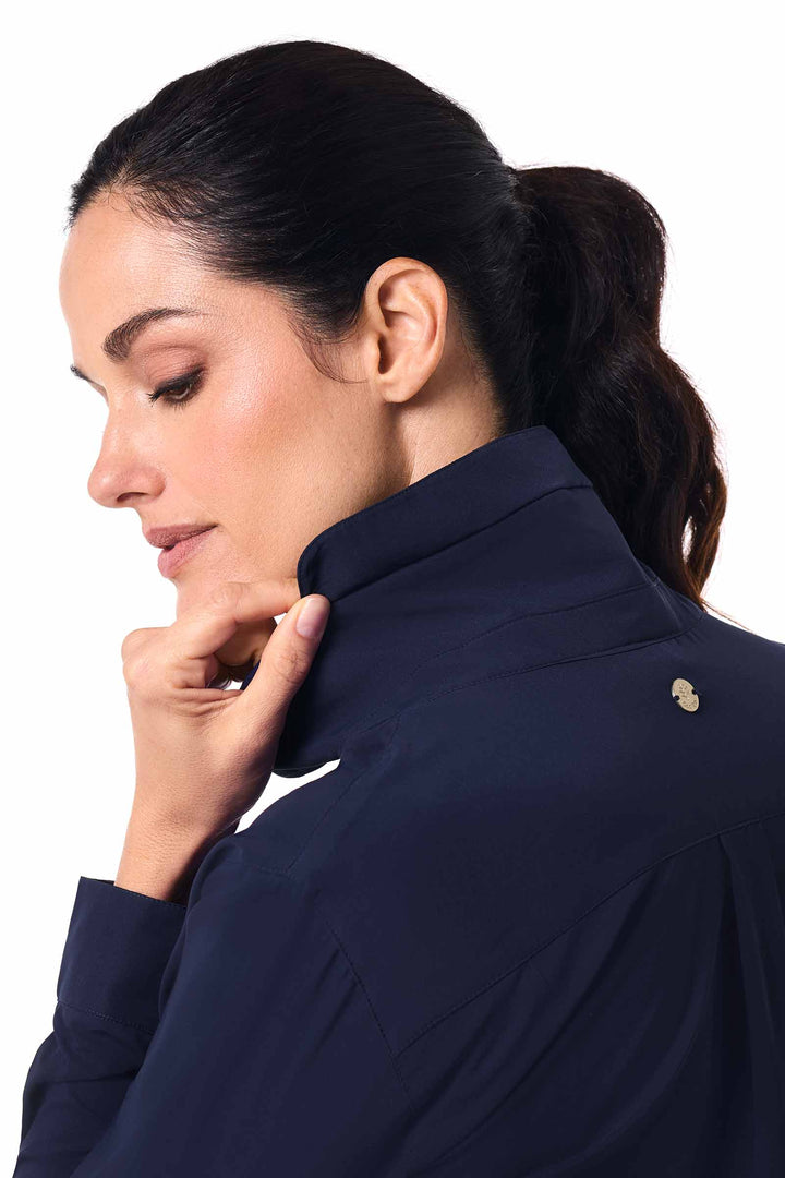 Women's Long Sleeve Shirt | Navy position-5
