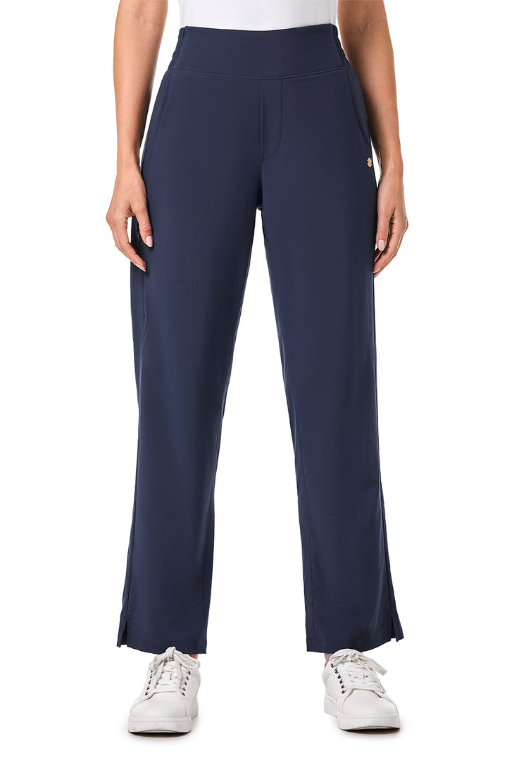 Women's Travel Pants | Navy position-2