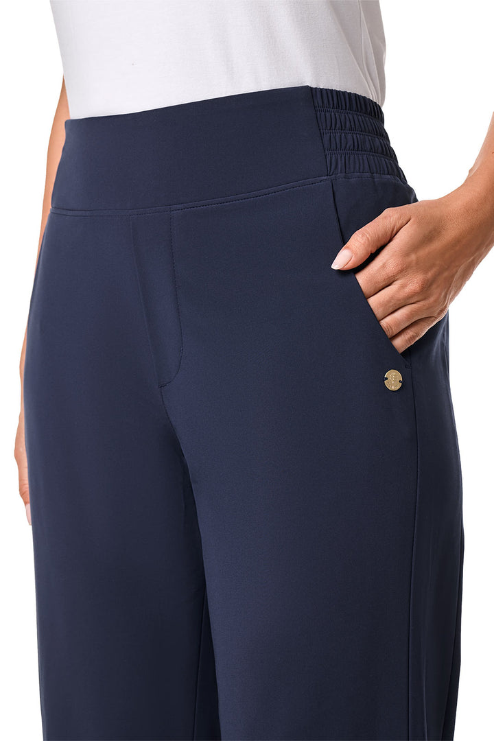 Women's Travel Pants | Navy position-5