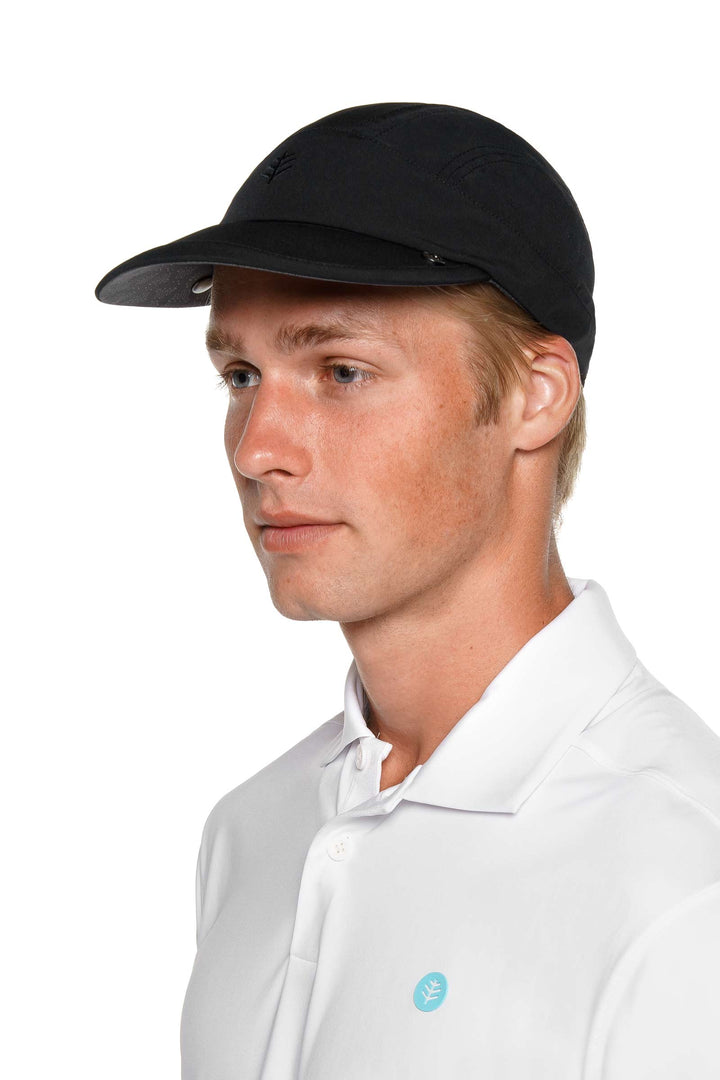 Sports Cap with Removable Neck Drape | Black position-4