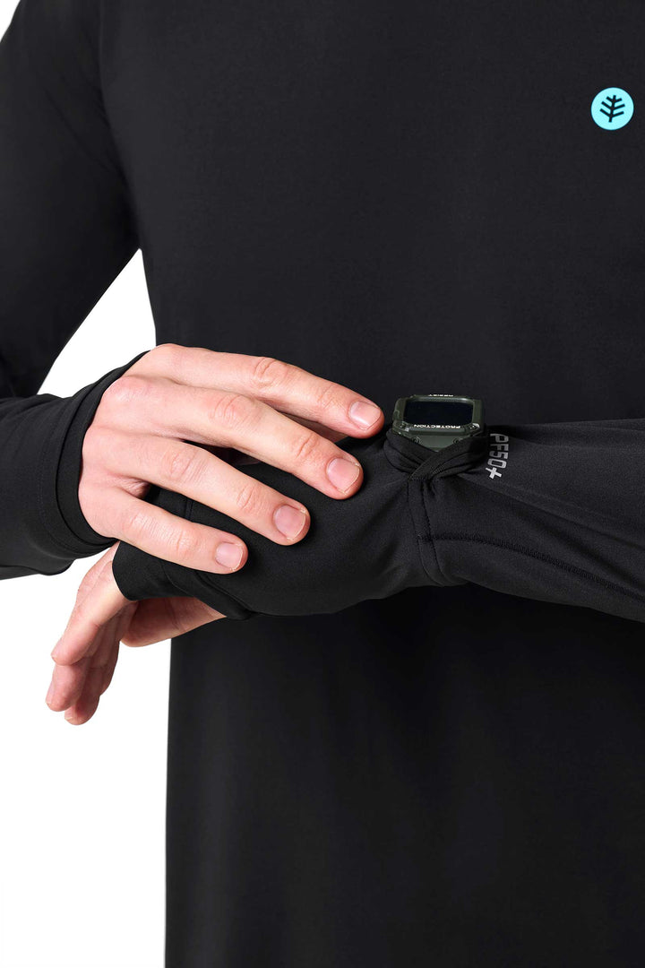 Men's Performance Sun Hoodie | Black position-6