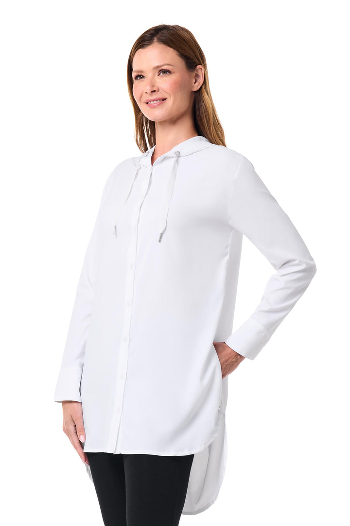 Women's Beach Long Sleeve Shirt | White position-3