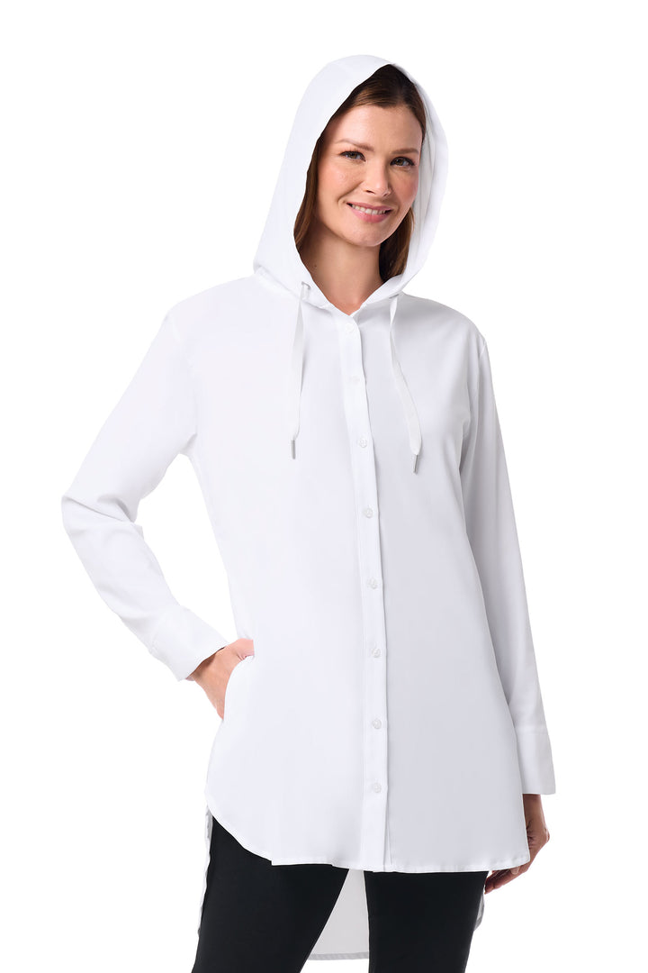 Women's Beach Long Sleeve Shirt | White position-7