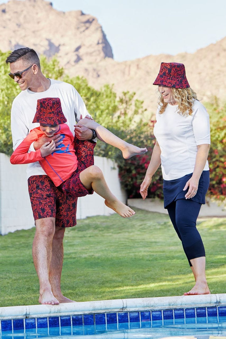 Skirted Swim Capris | Navy position-6