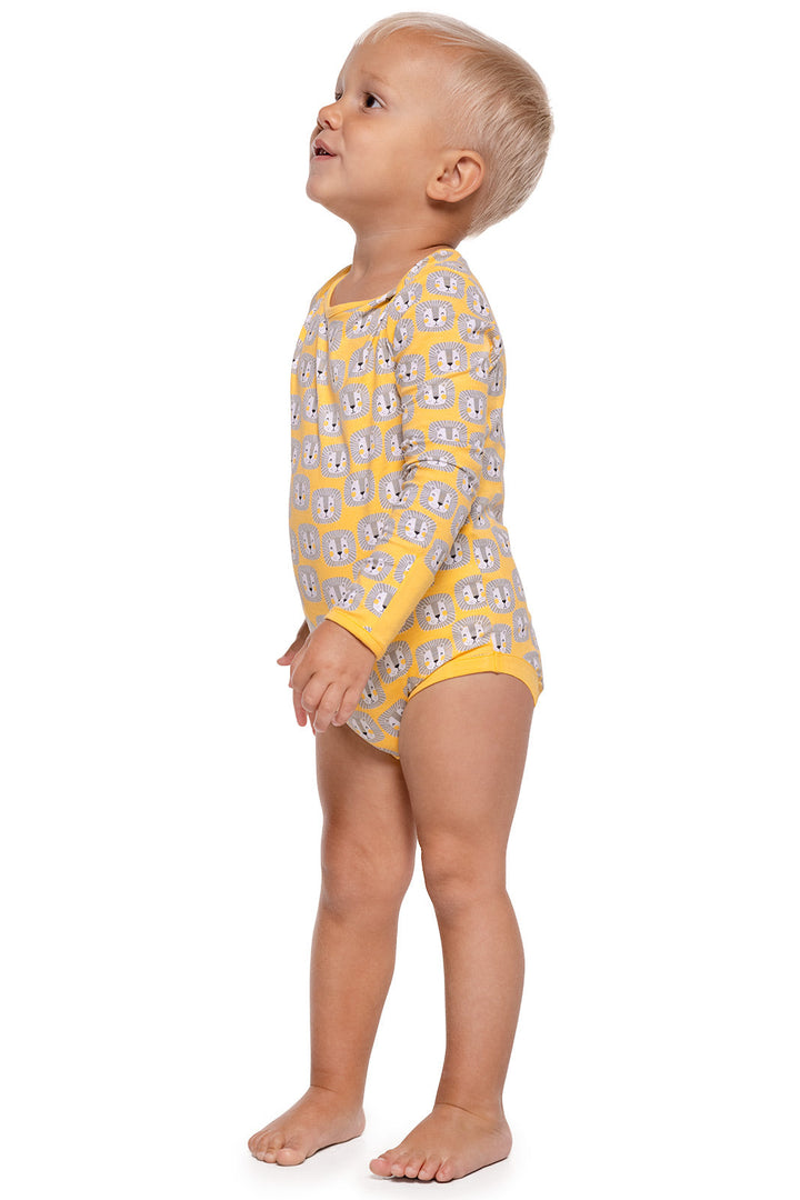 Baby's Bodysuit | Yellow Lion Heads position-4