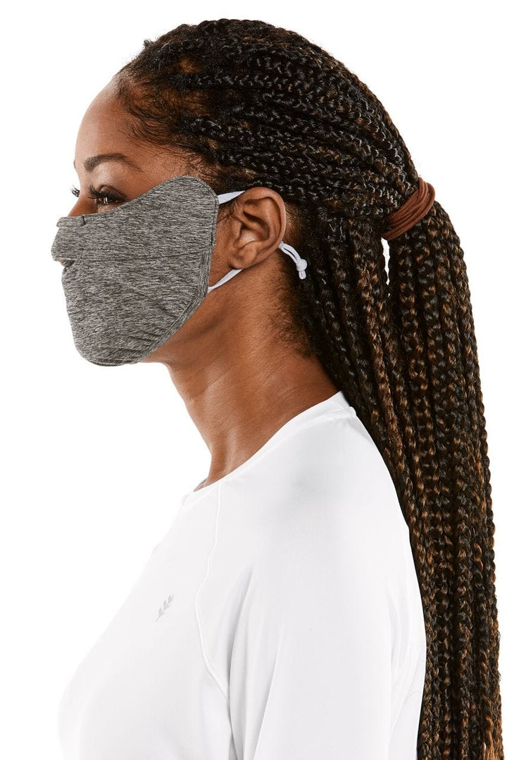 UV Face Mask with Adjustable Features | Charcoal Heather position-3