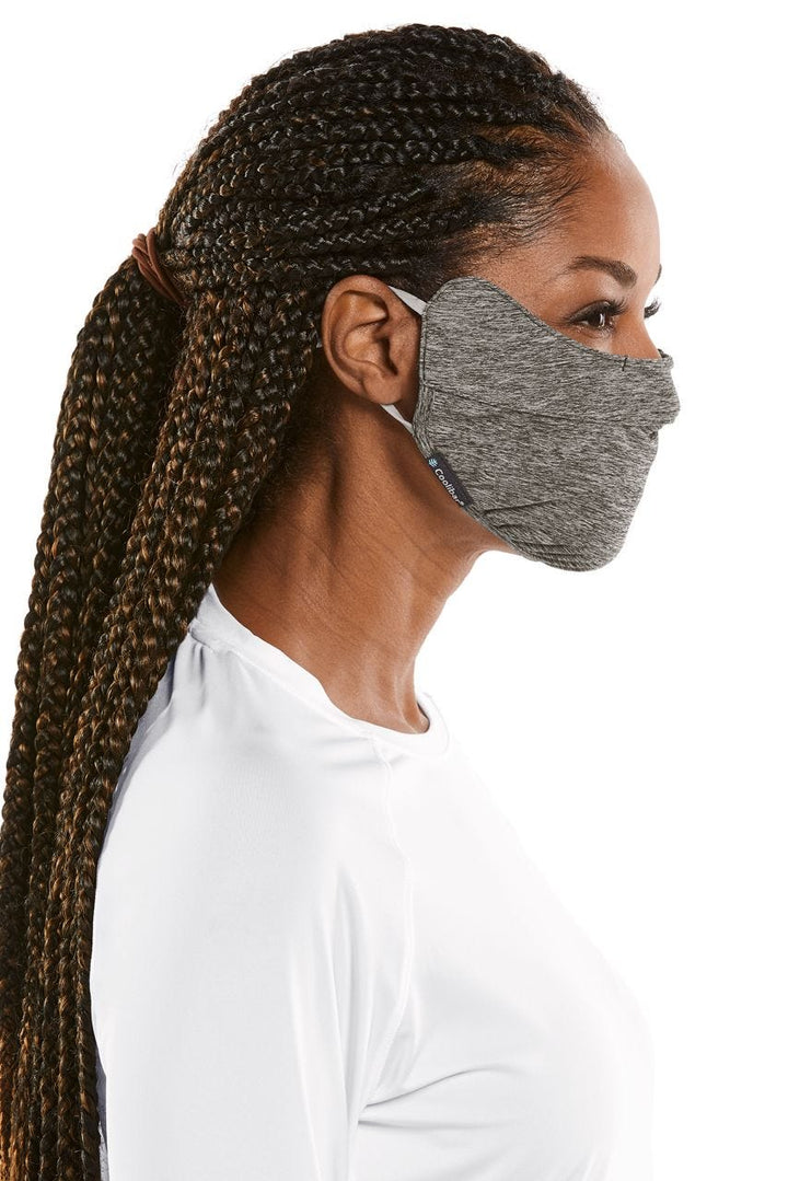 UV Face Mask with Adjustable Features | Charcoal Heather position-7