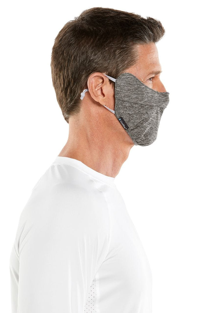 UV Face Mask with Adjustable Features | Charcoal Heather position-9