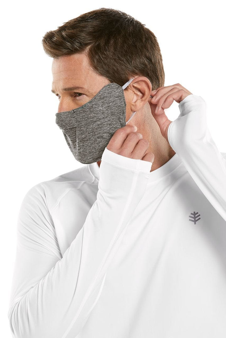 UV Face Mask with Adjustable Features | Charcoal Heather position-6