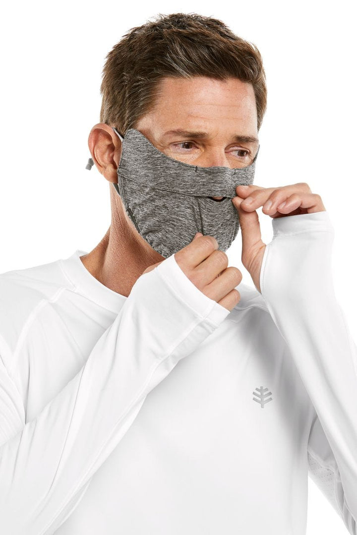 UV Face Mask with Adjustable Features | Charcoal Heather position-11
