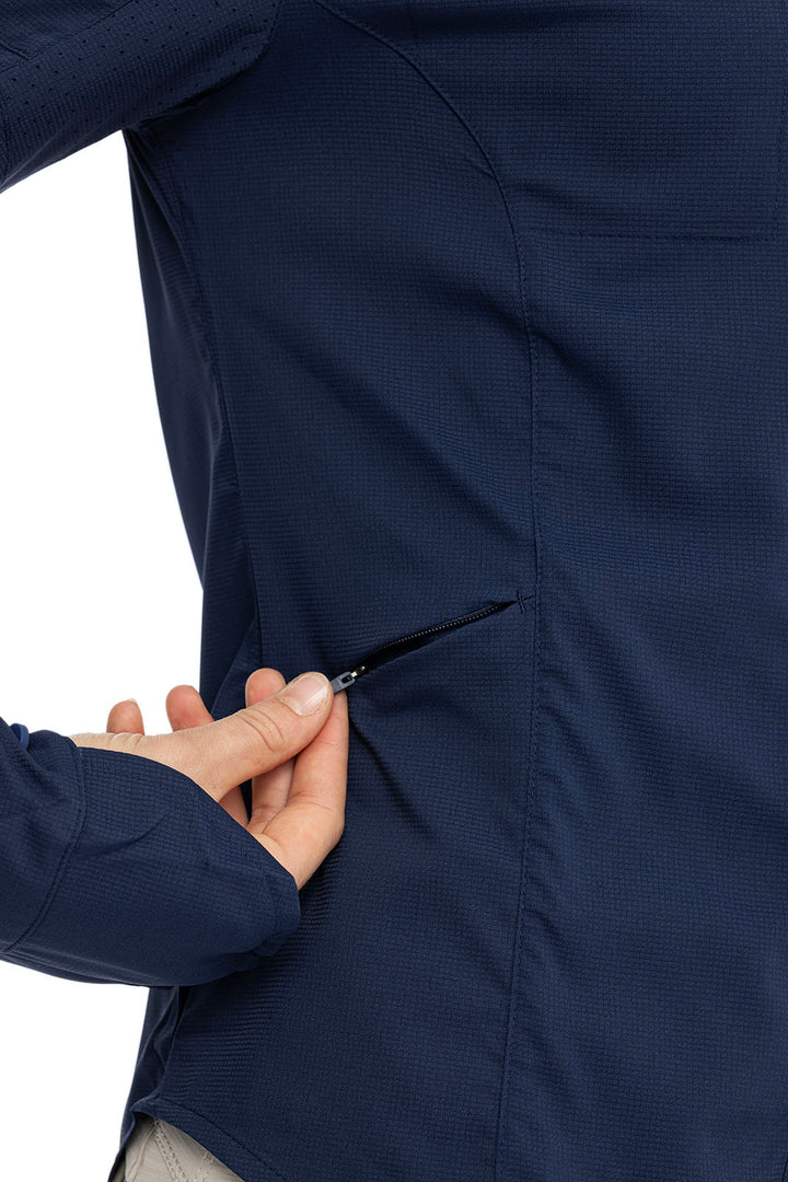 Women's Long Sleeve Fishing Sun Shirt | Navy position-6