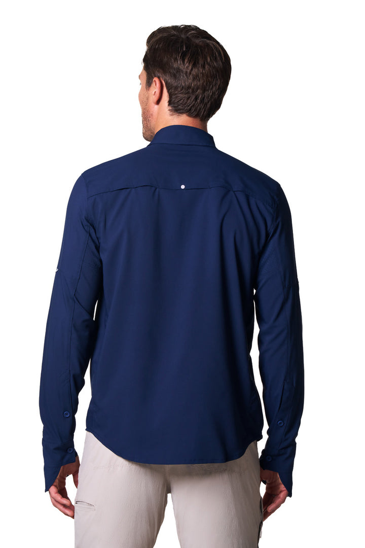 Men's Long Sleeve Fishing Shirt | Navy position-5