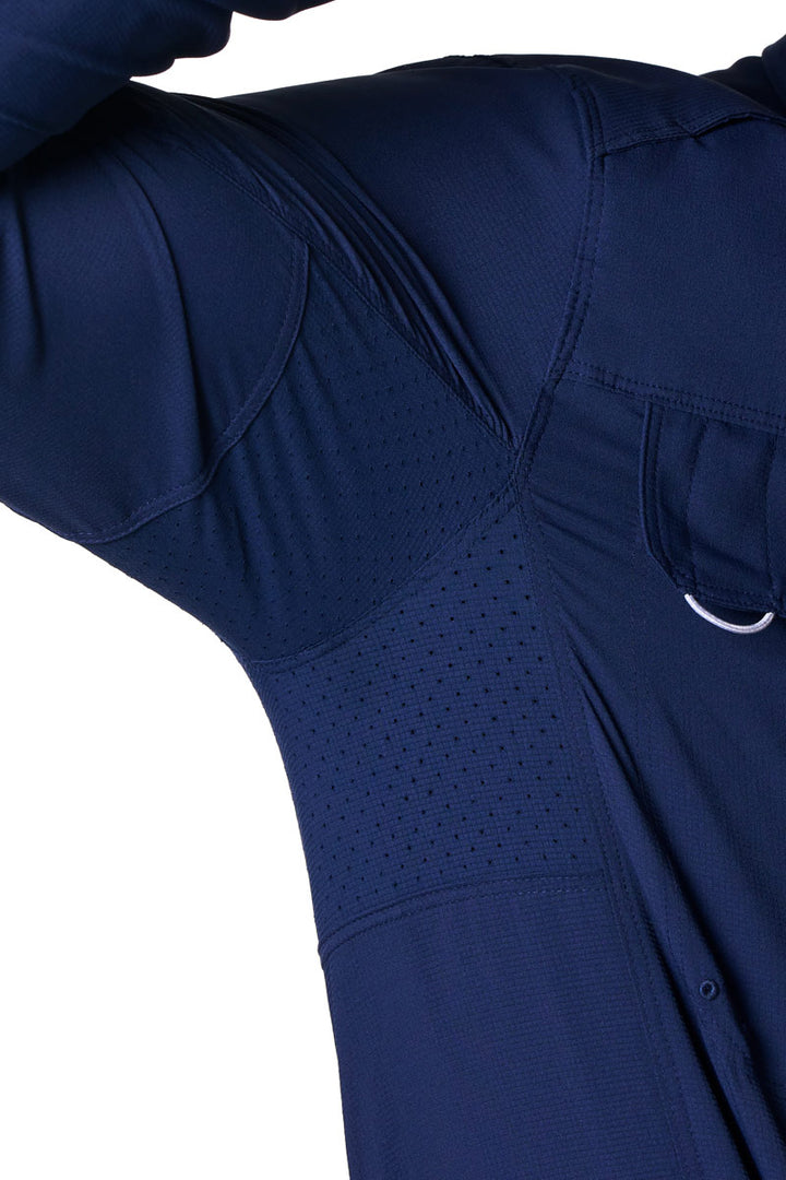 Men's Long Sleeve Fishing Shirt | Navy position-8
