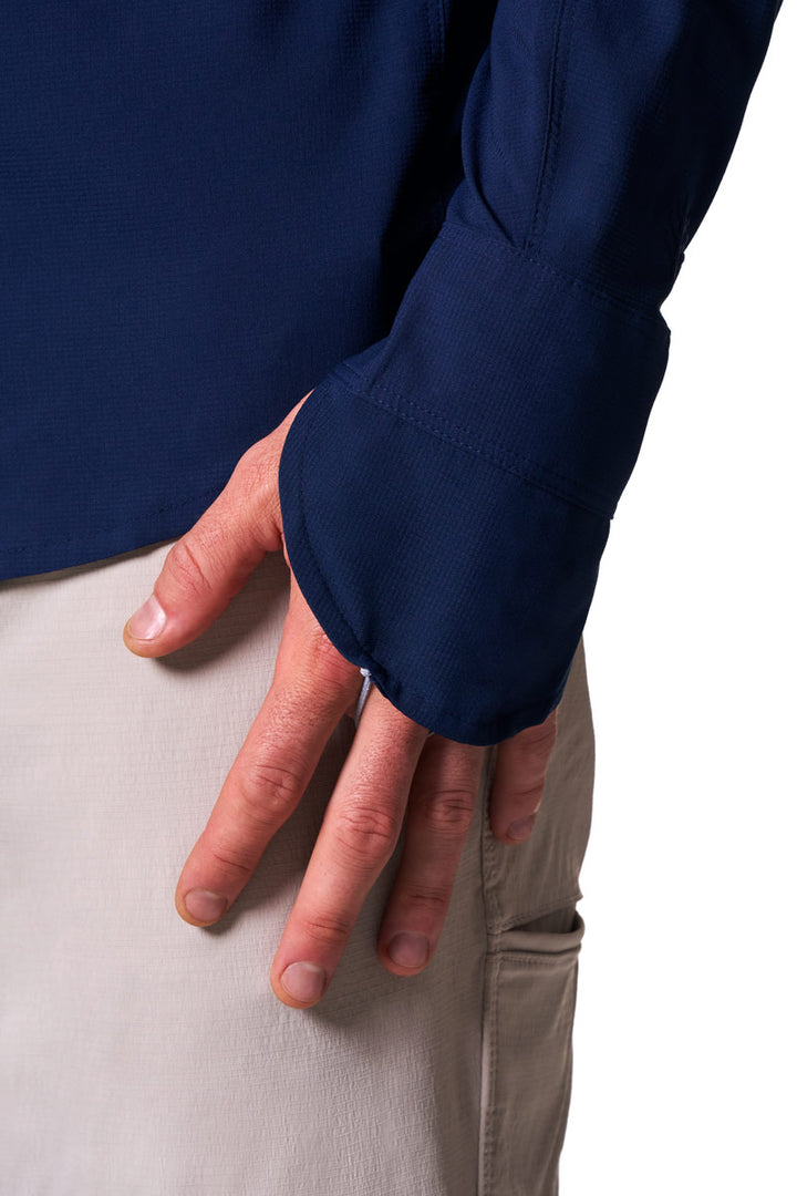 Men's Long Sleeve Fishing Shirt | Navy position-9