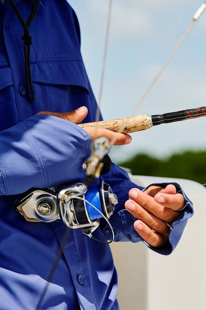 Men's Long Sleeve Fishing Shirt | Navy position-16
