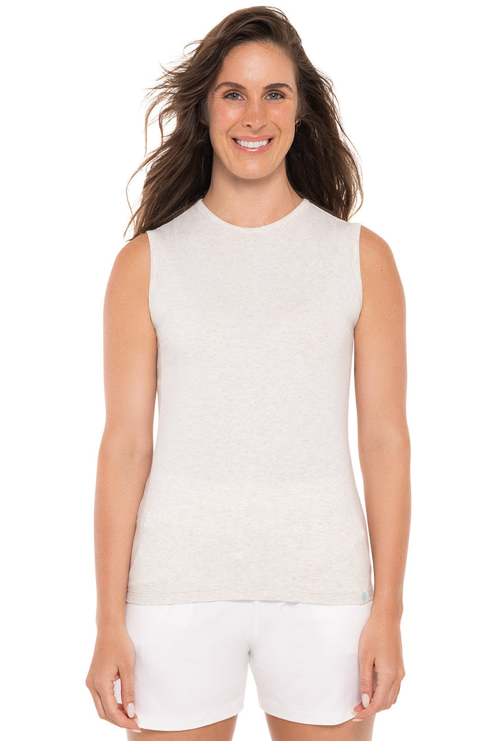 Women's High Neck Tank | Light Grey Heather position-1