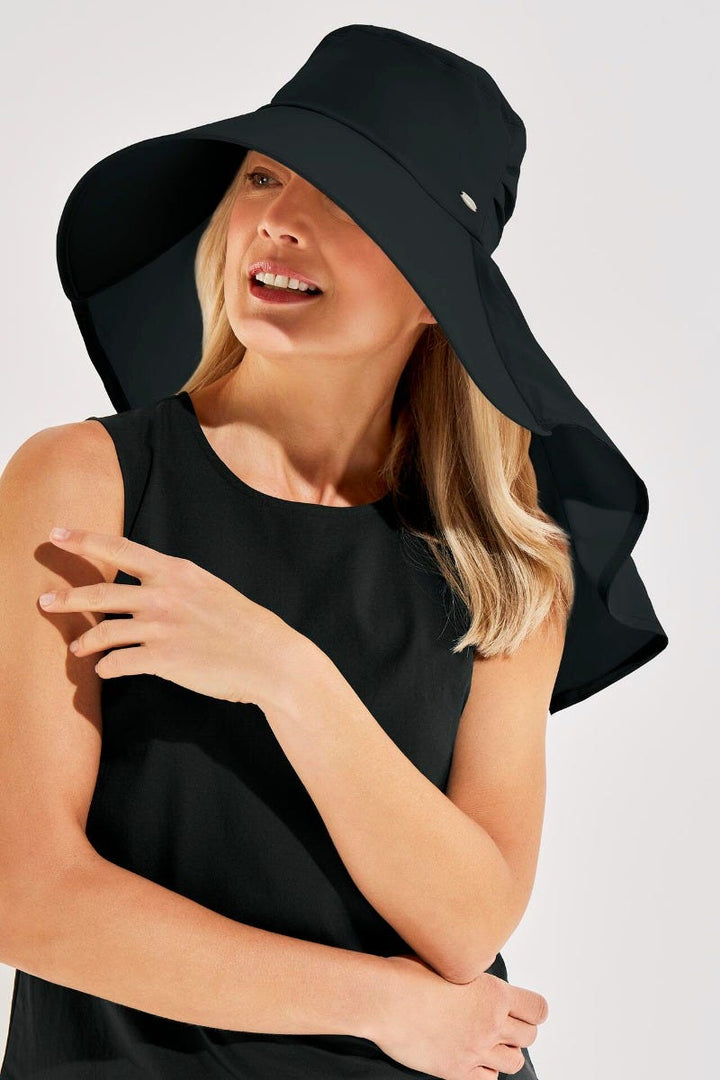 Women's Full Coverage Hat | Black position-4