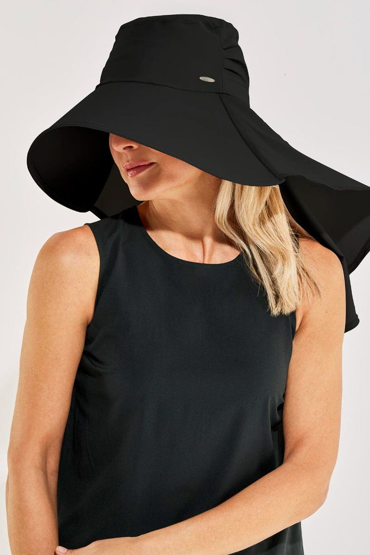 Women's Full Coverage Hat | Black position-5