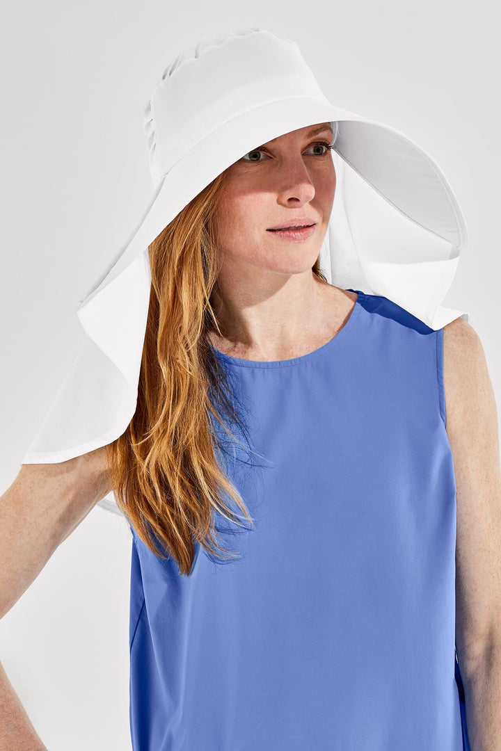 Women's Full Coverage Hat | White position-5