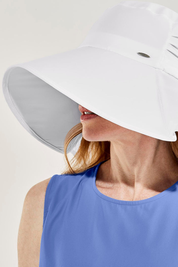 Women's Full Coverage Hat | White position-7