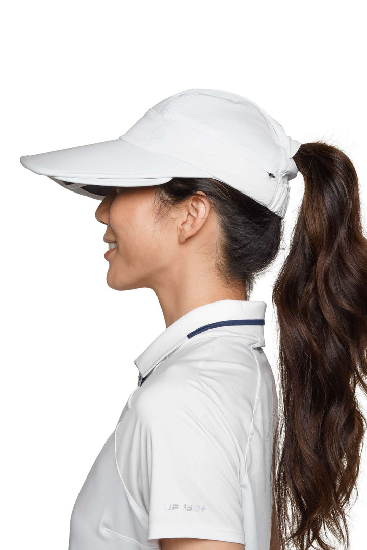 Women's Convertible Visor | White position-3