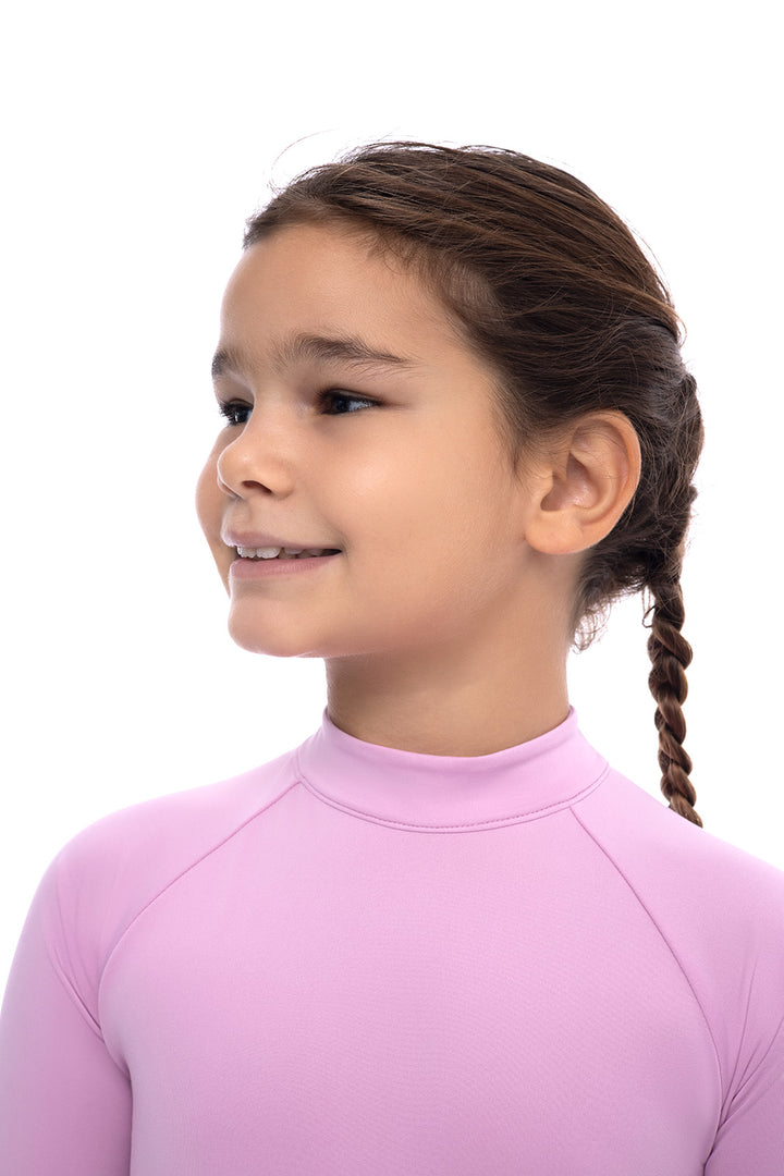 Girls' Long Sleeve Swimsuit | Peony Pink position-6