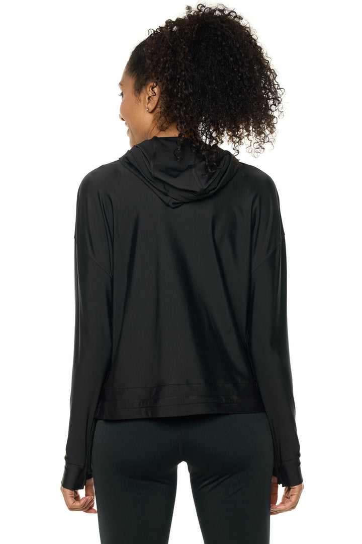 Women's Swim Hoodie | Black position-2