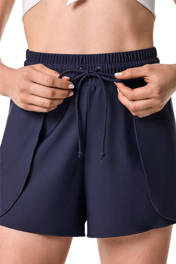 Women's Relaxed Cover-Up Swim Shorts | Navy position-7