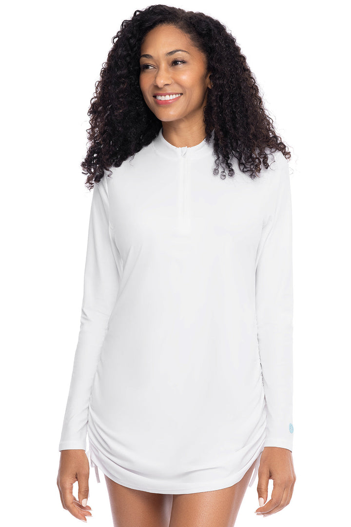 Women's Ruche Swim Top | White position-2
