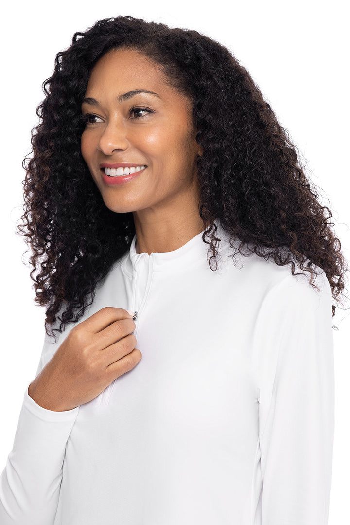 Women's Ruche Swim Top | White position-5