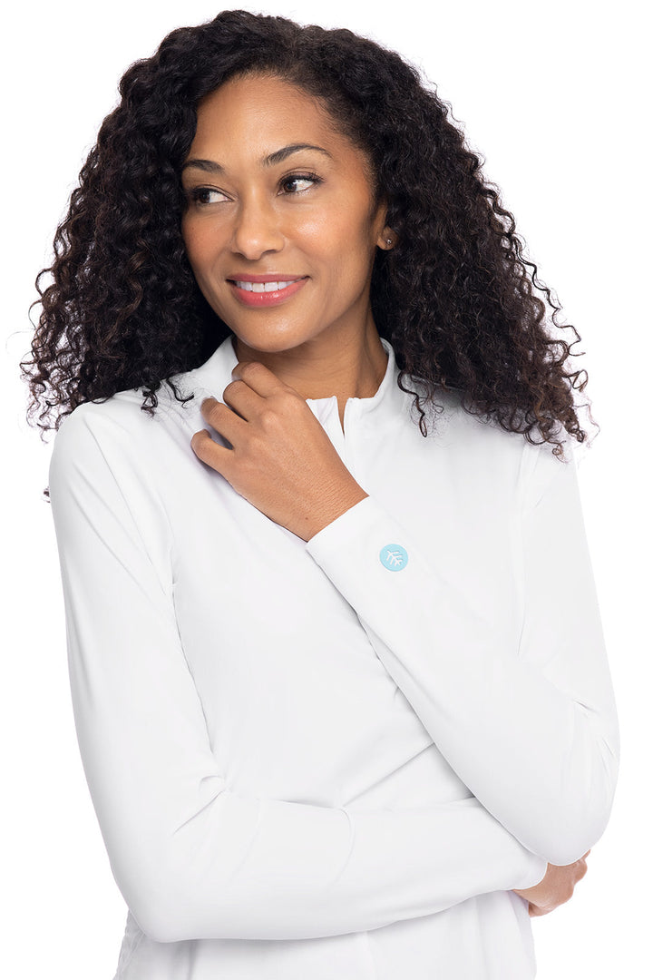 Women's Ruche Swim Top | White position-7