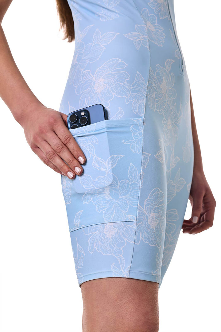 Knee Length Swimsuit | Skyride Perfect Peony position-5