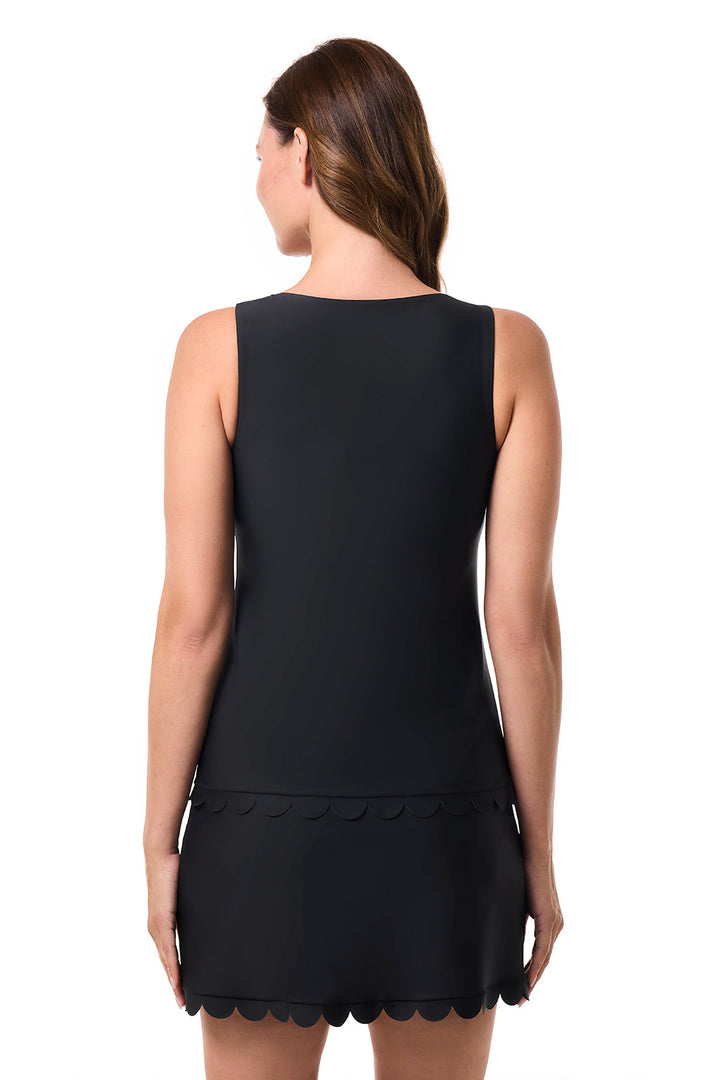 Tankini with Scallop Detail | Black position-2
