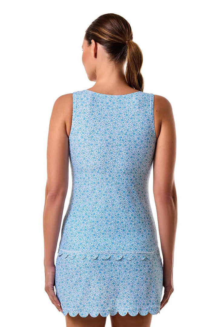 Skort with Scallop Detail | Malibu Blue Shell We position-4