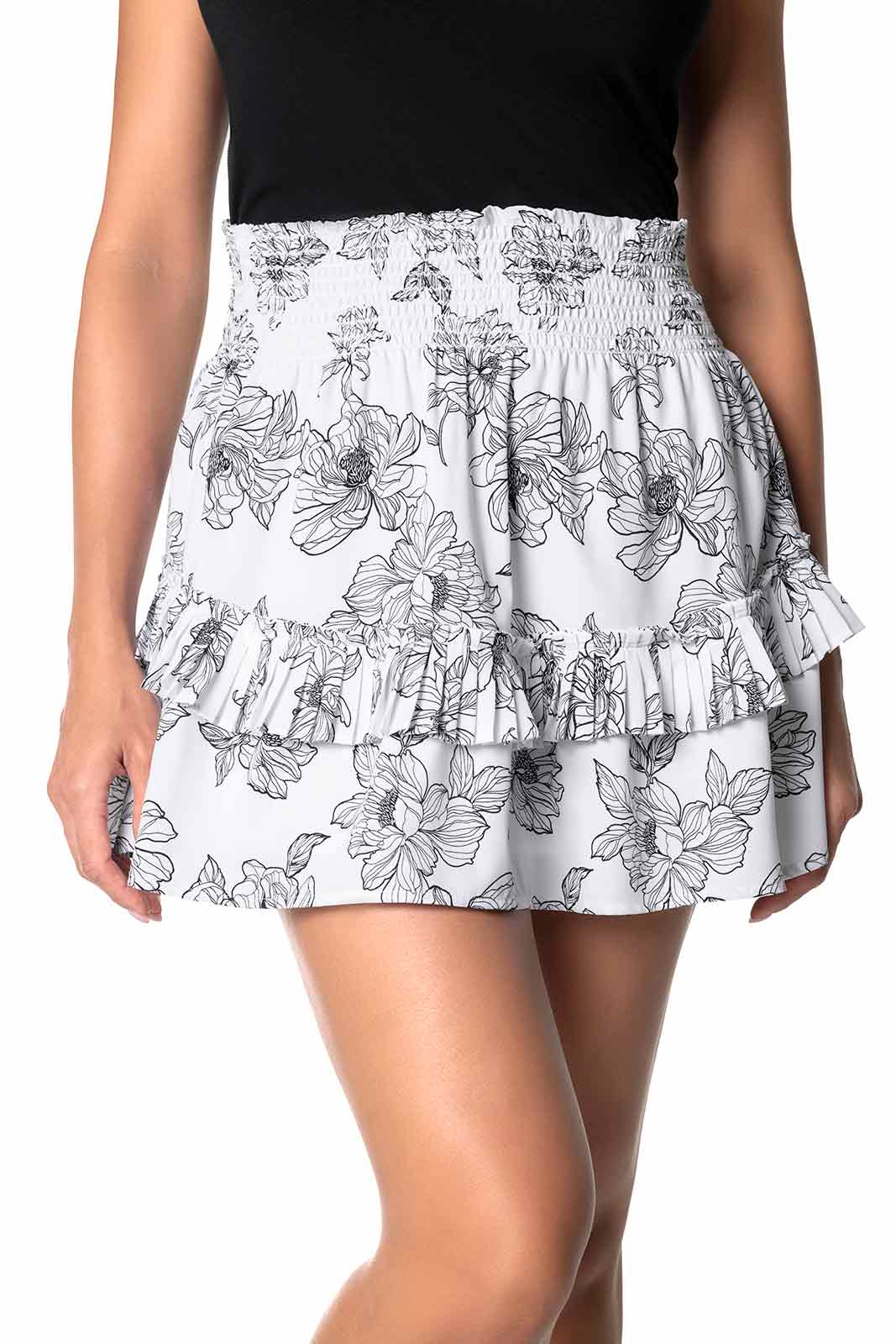 Color_White/Black Perfect Peony