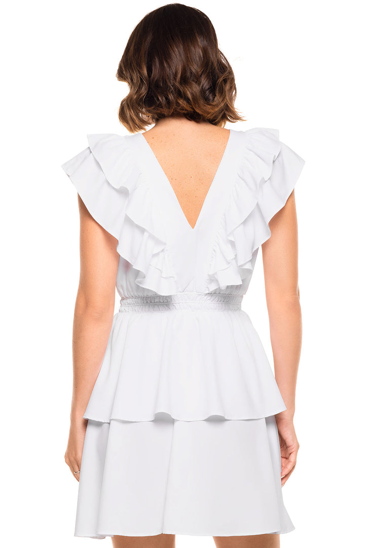 V-Neck Dress | White position-2