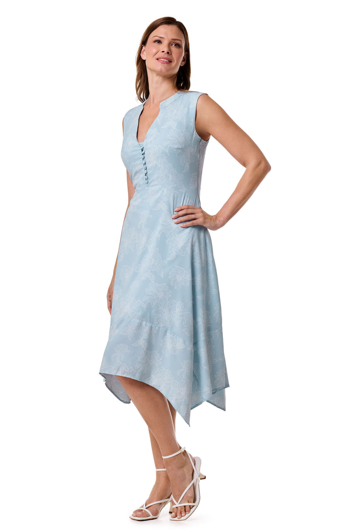 Button Front Dress | Skyride Perfect Peony position-4