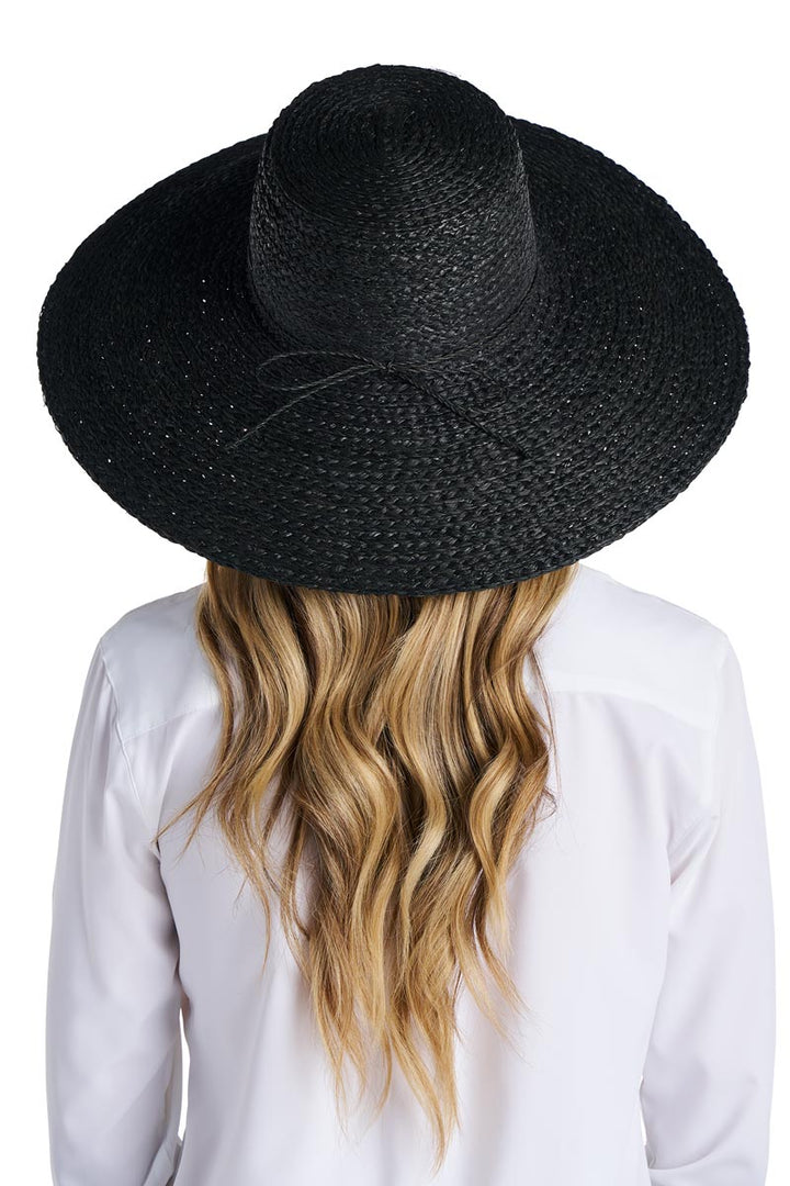 Women's Sun Hat in Raffia Palm | Black position-6