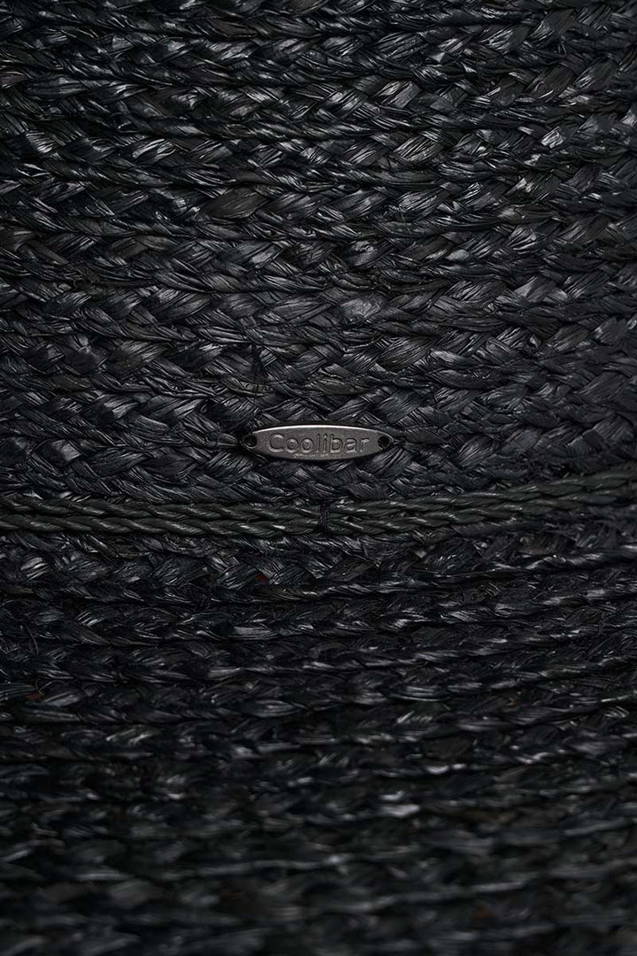 Women's Sun Hat in Raffia Palm | Black position-7
