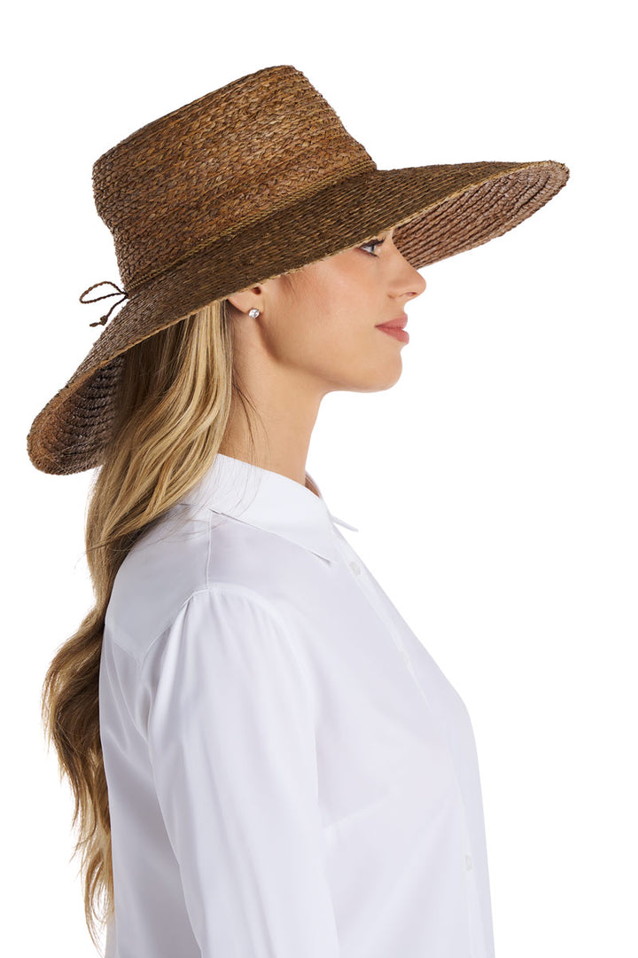 Women's Sun Hat in Raffia Palm | Brown position-7