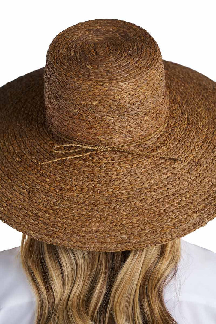 Women's Sun Hat in Raffia Palm | Brown position-9