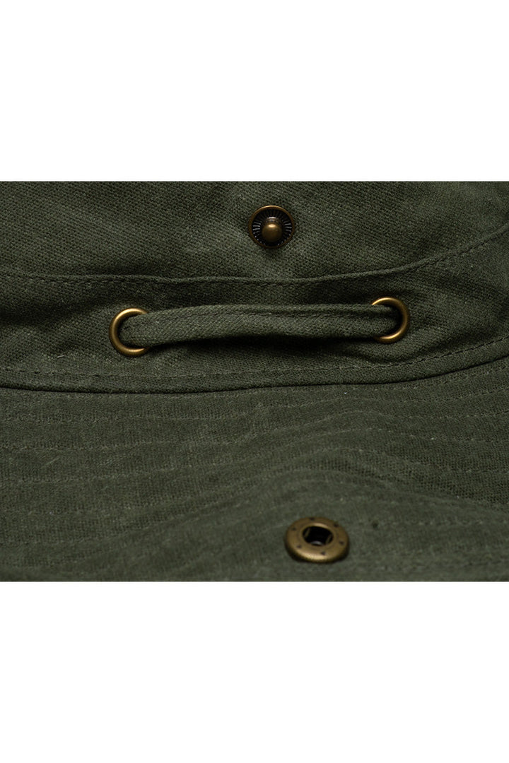 Cotton Bucket Hat | Forest Green position-5
