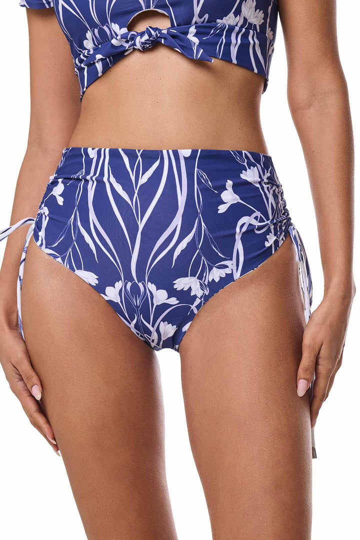 Women's Reversible Ruche Swim Bottoms | FUTURE DUSK Reversible position-4