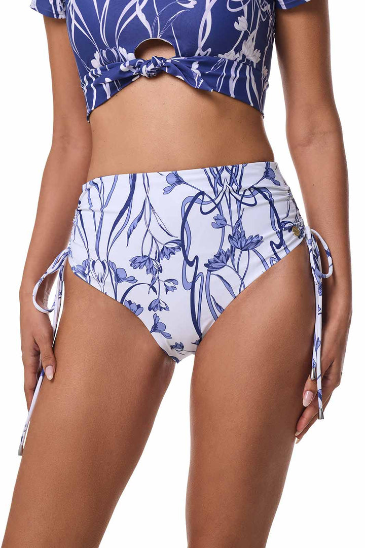 Women's Reversible Ruche Swim Bottoms | FUTURE DUSK Reversible position-8