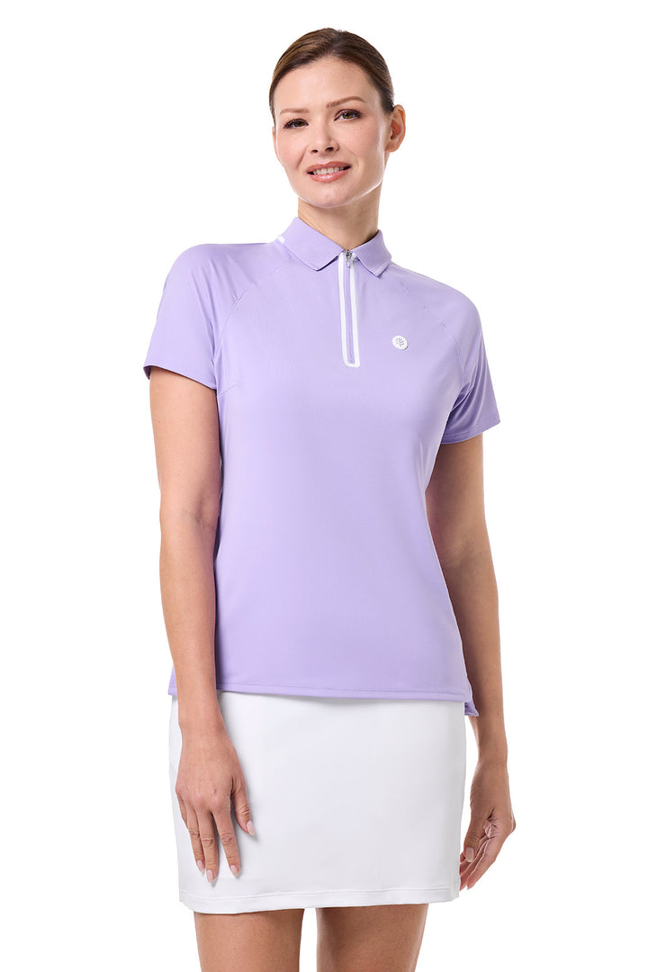 Women's Short Sleeve Sports Polo | Lavendula position-2
